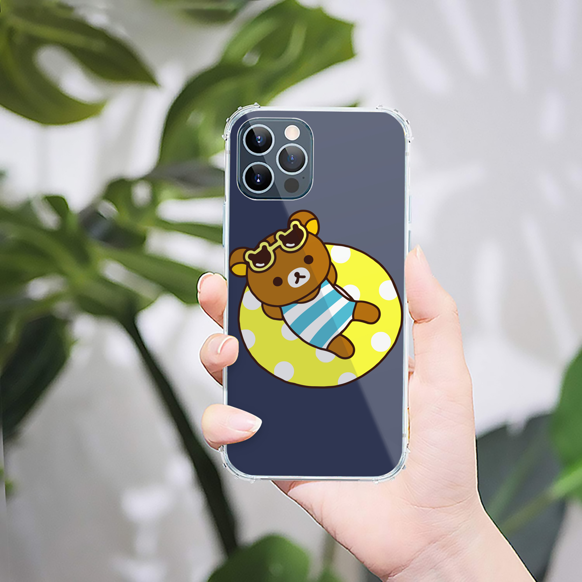 （画像用） リラックマ リラックマ キイロイトリ Rilakkuma Korilakkuma Kiiroitori 【iPhone 12シリーズ対応】透明スマホケース（クリアソフトケース）